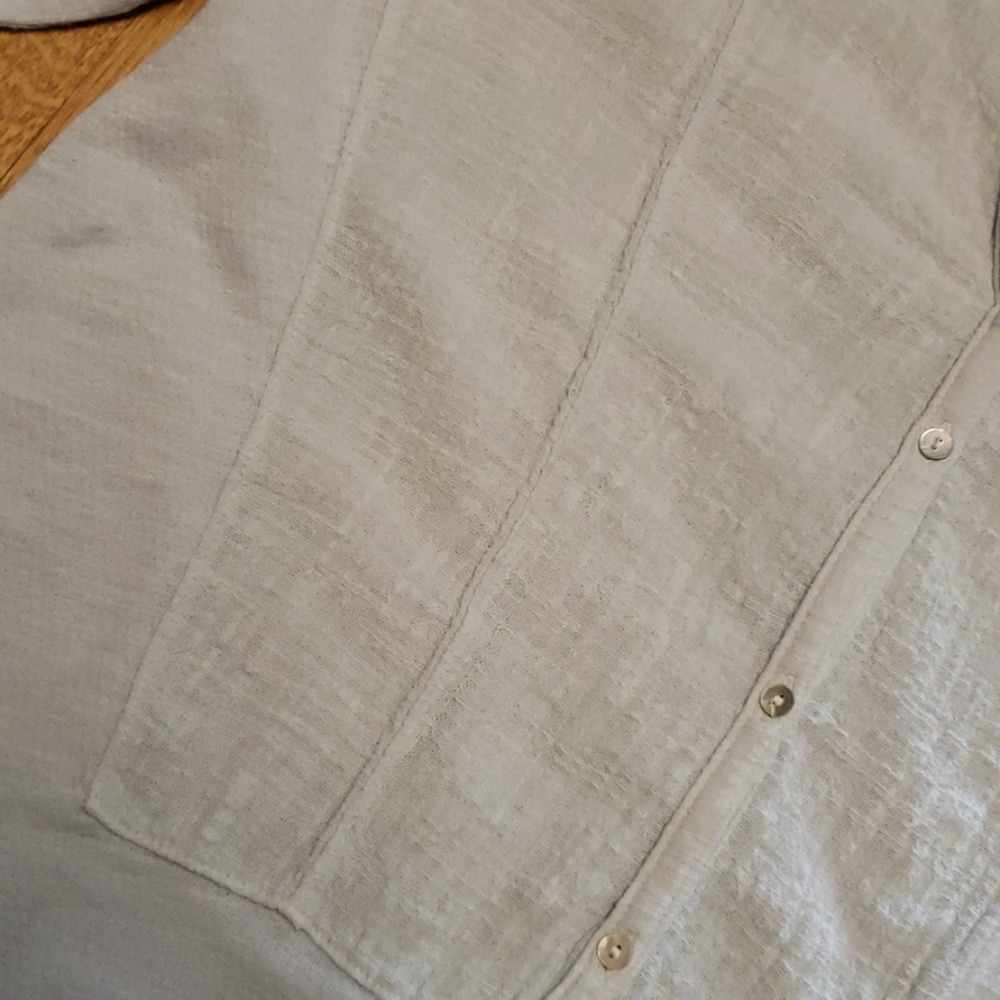 Lucky Brand light blue cotton modal button down - Picture 2 of 4